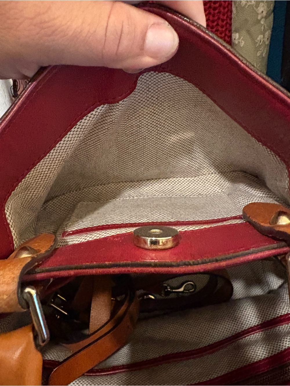 Dooney & Bourke | Barlow Satchel | Dark Red - Picture 10 of 16